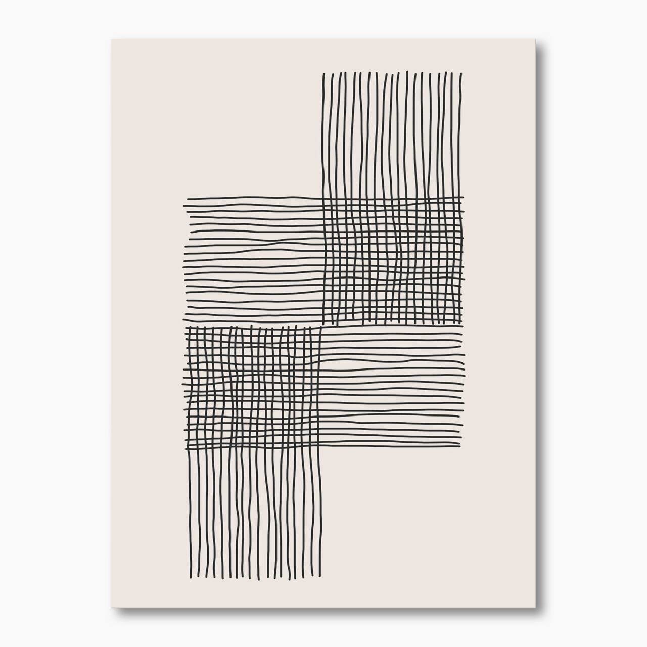Designart - Minimal Geometric Compostions Of Elementary Forms XIX - Modern Canvas Wall Art Print